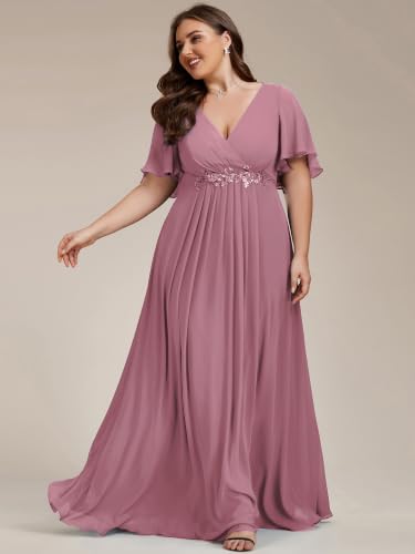Image of Ever-Pretty Plus Women's Chiffon Plus Size Formal Mother of Bride Dresses