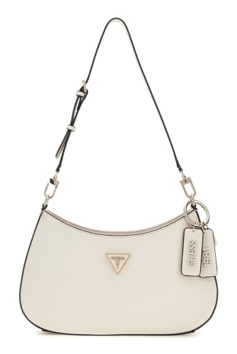 GUESS Women Noelle TOP Zip Shoulder Hand Bag, Knochenfarben