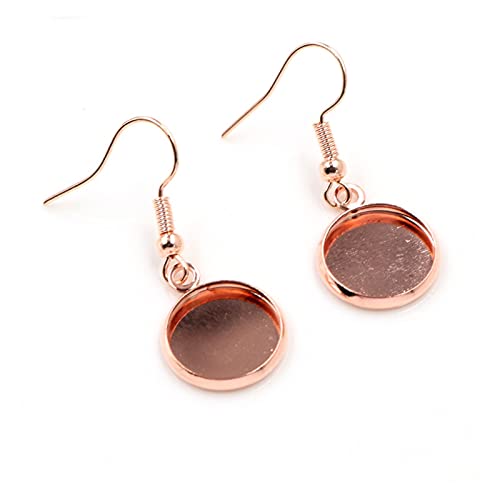 Pendentif rond de base d'oreille 12mm avec crochet DIY pour éviter les pertes de cabochons ronds