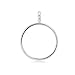 10PCS 20mm Round Open Back Bezel Pendant, Open Back for Resin, Polymer, etc. Open Back Frame with 1 Loop, Silver