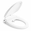 BRAVAT® Non-Electric Bidet Toilet Seat Elongated, Adjustable Water Pressure, Self-Cleaning Dual Nozzles, Easy 15-Min Installation, Ambient Water & Soft-Close, Front & Rear Wash, CUPC Certified, White