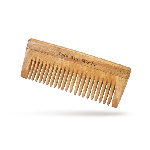 Peine de madera natural 15.75 cm con aceite de jojoba miniatura 1