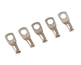 Tamaño del perno: M6 CDL Micro Tubo de Cobre - Terminales de crimpado (10 mm², M6, 5 Unidades), Color Plateado