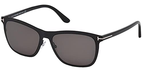 Tom Ford FT0526 02A Matte Black FT0526 Oval Sunglasses Lens Category 3 Size 55m