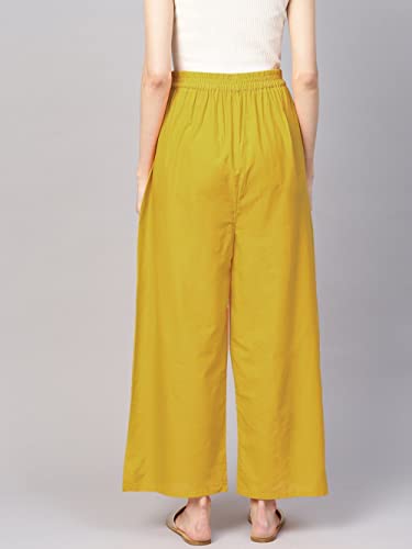 Image of Go Gazab - Stylish Women's Palazzo: Trendy Rayon Solid Color Ethnic Wear Palazzo