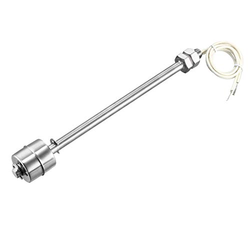 Sourcingmap Stainless Steel Float Switch for Water Pump Tank Swim Pool Garden Pond Liquid Water Level Sensor M11 200mm Length
