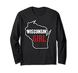 Photo Gallery souvenir del wisconsin pride per ragazze con mappa dello stato del wisconsin maglia a manica Photo Gallery souvenir del wisconsin pride per ragazze con mappa dello stato del wisconsin maglia a manica