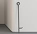 Kingson - Attizzatoio per camino in ferro forgiato resistente da 43 cm – Un pezzo unico con gancio – Ideale per bruciatori a legna, bracieri e fuochi aperti – Finitura nera