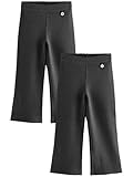 Looks tendance NEXT Fille Pantalon Bootcut Stretch à Enfiler pour l\'école, Lot de 2 Gris Anthracite 14 Ans