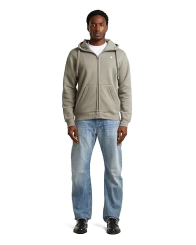 G-STAR Raw C.V. Men's Premium Core Zip Sweater Hooded Sweatshirt, Beige, L 4