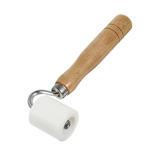 SHINEOFI Rouleau à Couture Pour Papier Peint Et Isolation Phonique, Rouleau De Pression De Chantier Manche En Bois Massif, Outil Multifonction Pour Murs Et Voitures, Dimension 40x35 Mm