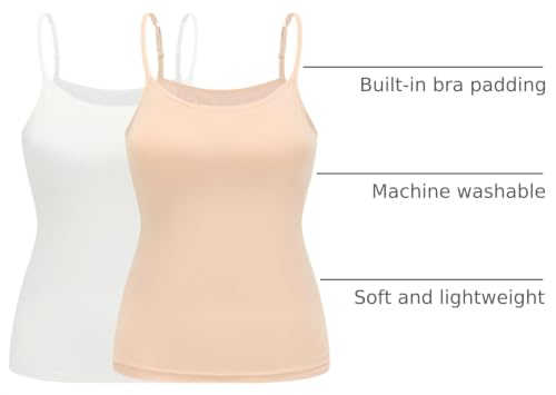 Image of Womens Modal Built-in Bra Padded Camisole Yoga Tanks Tops