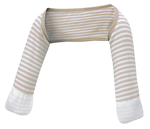 Scratchsleeves | Baby Boys' Stay-On Scratch Mitts | Stripes | Cappuccino And Cream | 6-9M #TOP3