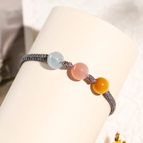 HarmonyGuard Crystal Energy Bracelets Set - Wealth, Emotional Support & Protection Hand-Knotted Rope with Natural Gemstones, Adjustable for Women Men. (Soul Tide Knot) 5