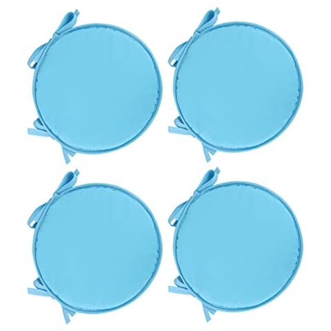 4PCS Round Chair Pads Seat Cushions,Set of 4 Patio Chair Pads with Ties,Soft & Comfortable Dining Chair Cushions,Indoor Outdoor Chair Cushions or Home Office and Patio Garden Furniture Decoration Cover