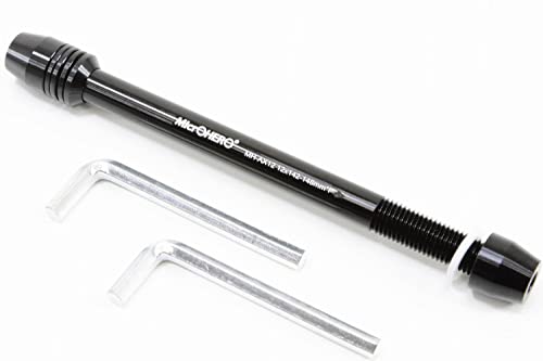 MicrOHERO 超軽量 自転車 ローラー台 固定トレーナー用 ディスクブレーキ リア 12mm スルーアクスルアダプター ヘックスタイプスルーアクスル リア用 12mm×142/148mm 普段用でもOK! (P1.5mmピッチ)