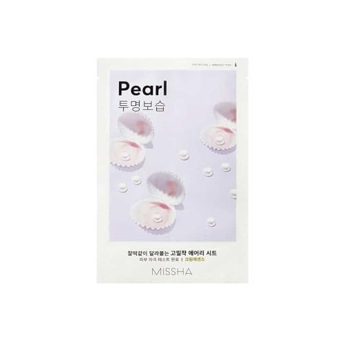 MISSHA - Airy Fit Facial Mask Pearl Cream Type | Illuminates and Nourishes Skin | Deep Hydration | Revitalizes Skin, 1 g