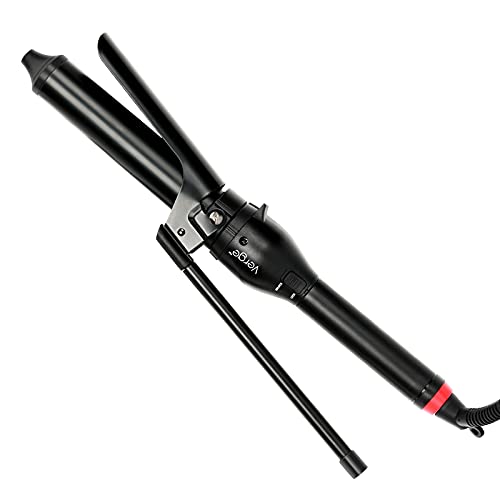 IG INGLAM Curling Iron, Professional Nano Tourmaline Ceramic Curling Iron Wand, 2-in-1 Curling Iron with Removable Splint, 30s Instant Heating up to 430°F, Anti-scalding Insulated Tip, Dual Voltage