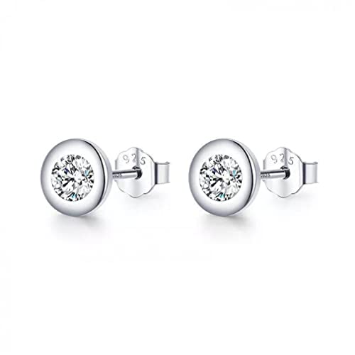 Bijoux fins de mariage : boucles d'oreilles rondes scintillantes pour femmes