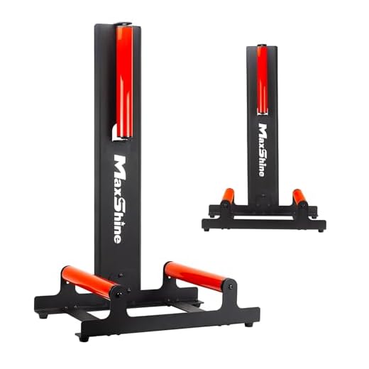 Maxshine Universal Red Wheel & Rim Detailing Rolling Stand | 360° Rotating Tire Stand for Wheel Wash, Ceramic Coating & Tire Shine | Heavy-Duty Rim Roller Stand for Professional Auto Detailing