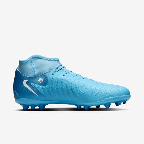 Nike Phantom Luna 2 Academy AG High-Top Soccer Cleats (FJ2585-400, Blue Fury/White) Size 10.53