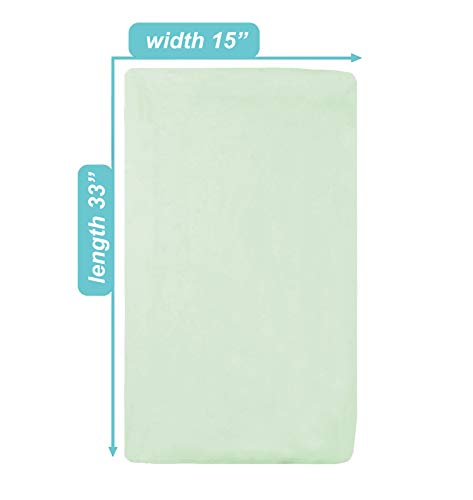 Image of TL Care 100% Natural Breathable Cotton Jersey Knit Fitted Bassinet Sheet, Celery, 15 inch x 33 inch, Soft Breathable, for Boys and Girls
