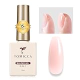 TOMICCA Gel Construction Ongle UV, Gummy Base 15ml Builder Gel 8 en 1, Rubber Base Gel UV Ongles, Vernis Semi Permanent pour Réparation de Manucure, Nail Extension, Modelage et Nail Art, Baby Pink