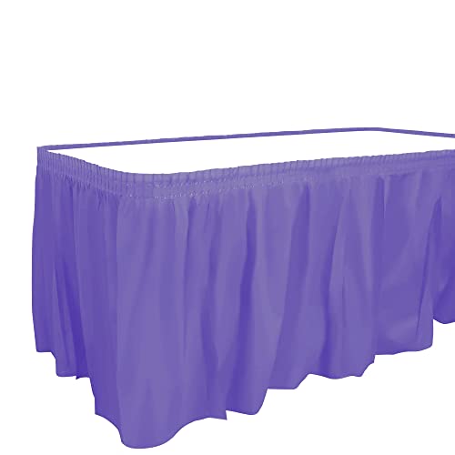 Party Dimensions Plastic Table Skirt, 29-Inches by 14-Feet - Purple - 1 Pack