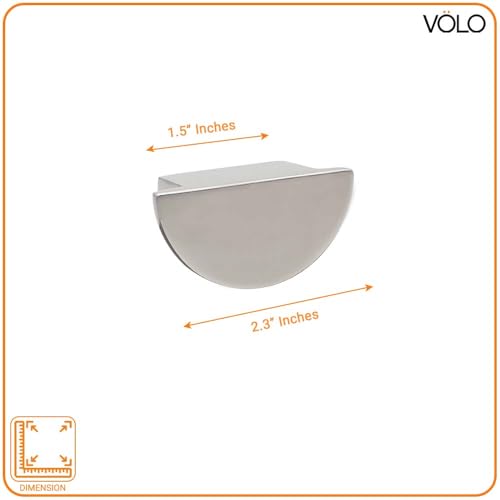 Image of VOLO Cabinet Drawer Knob /knobs for Drawers /Drawer knobs /Handle /knobs for cabinets /Pull Handle (S-183) (Satin Silver, 4)