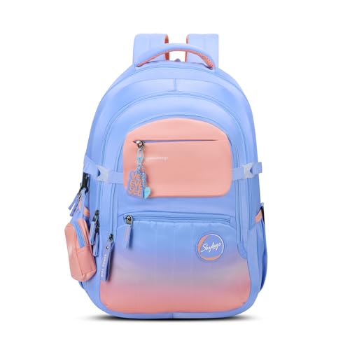 Image of Skybags Riva 37L Casual Backpack for Girls with 3 Compartments & Adjustable Shoulder Strap | 16 Inch Padded Laptop Sleeve | Detachable Happy Pouch & Secret Pocket | Perfect for School & Travel