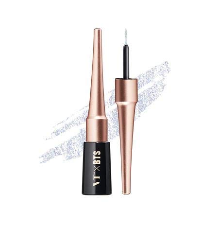 VT X BTS Super Tempting Glitter Eyeliner 0.10 fl.oz. / 3ml, makeup glitter eyeliner, glitter eye shadows, glitter eyeliner liquid, (02 LUSTER)
