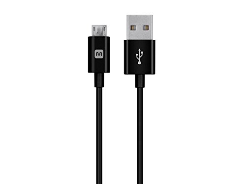 Monoprice USB-A to Micro B Cable - 15 Feet - Black, Polycarbonate Connector Heads, 2.4A, 22/30AWG - Select Series