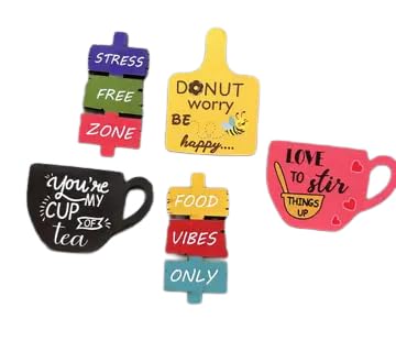 Image of Trendy Fridge Magnets for Home & Kitchen Decoration Set of Stylish Designs,Mag Deco 22