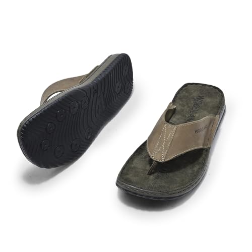 Image of Woodland Men's Leather Slippers