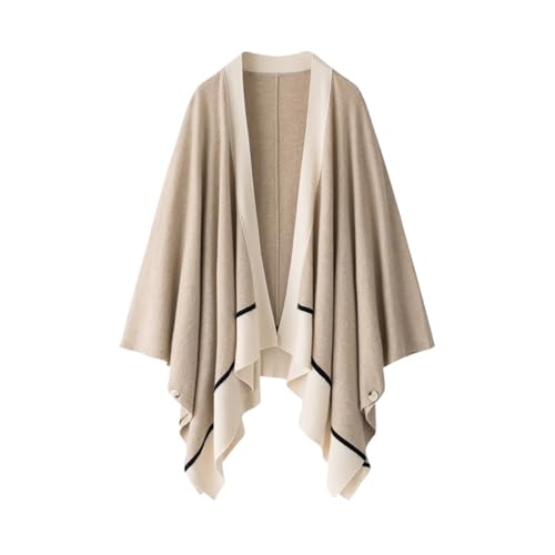 Châle cardigan en pur cachemire pour femme : l'élégance d'un tricot épais et chaud d'hiver