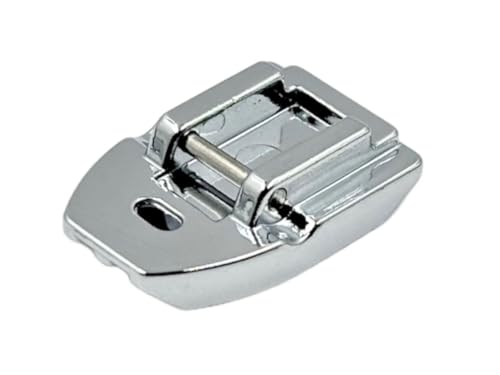 Image of ZENITH Round Zipper Invisible Pressure Foot Snap on Type for Automatic Electric Low Shank Sewing Machines Suitable for Usha Janome Brother Singer etc Steel Finish (Round Zipper)