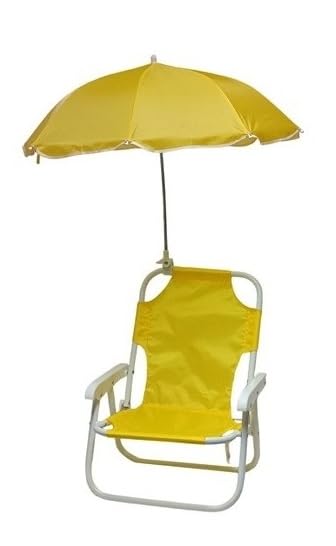 Chaise de plage pour enfants pliable avec parasol anti-coup de soleil 37 cm