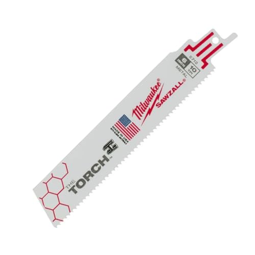 Milwaukee Super SAWZALL Blade 10T 6in Length Torch (5PK) Part # 48-00-5712