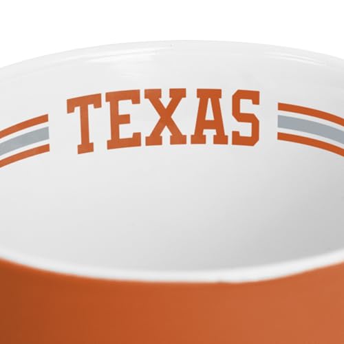 Image of Logo Brands NCAA Texas Longhorns 15 oz Stripe Coffee Mug - Vintage Team Logo, Inside Print & Stripes, Microwave & Dishwasher Safe- Great Gift For Fans & Alumni