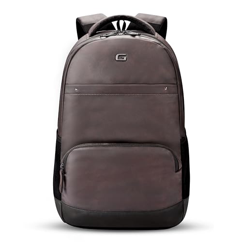 Gear Vintage2 Anti Theft Faux Leather 28 Ltrs Brown Laptop Backpa...