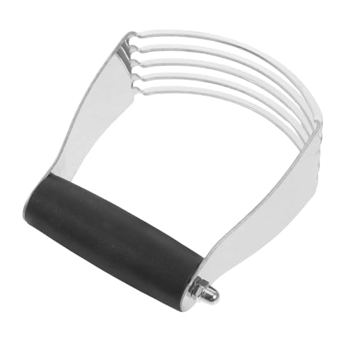 Garneck Mezclador de acero inoxidable colador de cocina licuadora de repostería mezclador de masa raspador de masa de pan colador de malla fina prensa de patatas Acero inoxidable 430 Negro