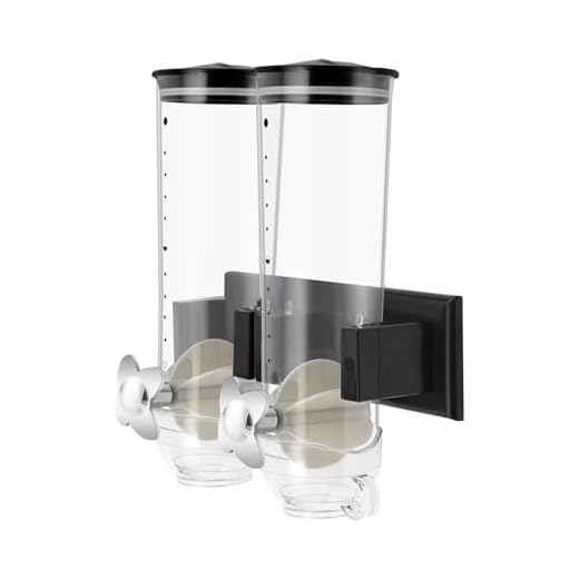 zotlayje 2 Pack Wall Mount Cereal Dispenser 3L, Dry Food Grain Storage