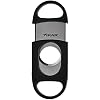 Xikar X8 Cigar Cutter, Stainless Steel Blades, Cuts Up to 70 Ring Gauge, Black