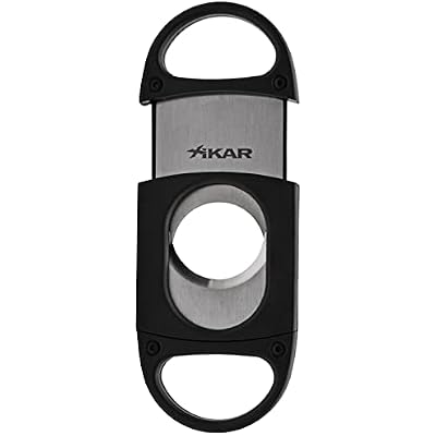 Xikar X8 Cigar Cutter, Stainless Steel Blades, Cuts Up to 70 Ring Gauge, Black