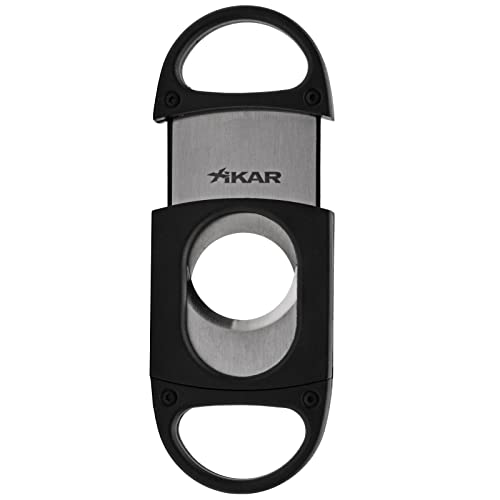 Xikar X8 Cigar Cutter, Stainless Steel Blades, Cuts Up To 70 Ring Gauge, Black #TOP6