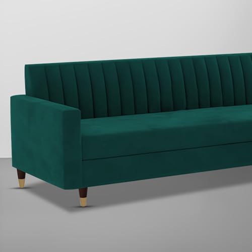Image of Casaliving Garcia 3 Seater Sofa Set for Living Room (Pine - Colour Fabric) Premium Fabric Sofa Set