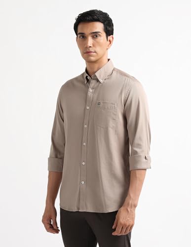 Image of Arrow Striped Slim Fit Mens Casual Shirts - 100% Cotton, Breathable & Comfortable, Full Sleeves Shirts for Men