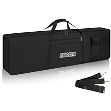 【Dimension】: 54"x6.7"x13" .Durable 600D nylon construction designed for 88-key keyboards.Please check our bag does or not fit your 88 key keyboard 【KEYBOARD CASE MATERIAL】- 600d Oxford Cloth,Ight and Soft,our keyboard bag can Protect The Keyboard Fro...