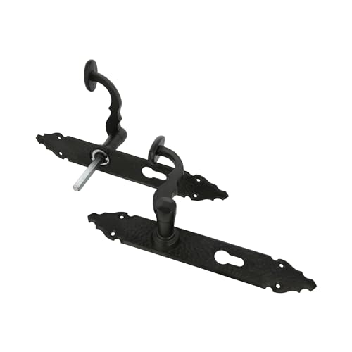 Amig - Set of 2 Door Handles for Passage Doors Mod.100PB90, Black/White, 70 mm - Image 3