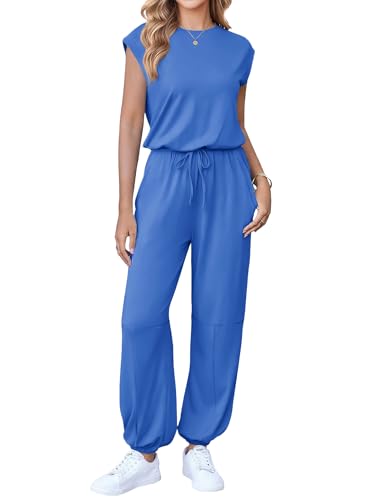 Ekouaer Womens Jumpsuit Casual One Piece Summer Vacation Outfit with